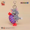 Tom & Jerry Plush Toy Keychain: Jerry Mouse & Tom Cat With Lollipop Charm