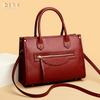 New first-layer cowhide simple and versatile design tote bag large-capacity portable messenger bag bag women