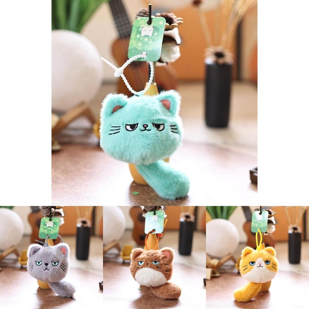 Animal Plush Cat Doll With Pp Cotton Filling For Bag Decoration And Gift