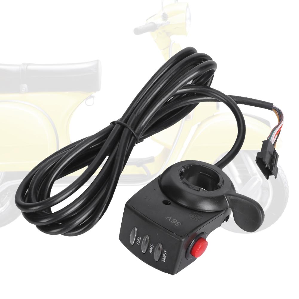 36V Plumbic Acid Electric Quantity Display Speed Regulation Thumb Throttle Grip with Headlight