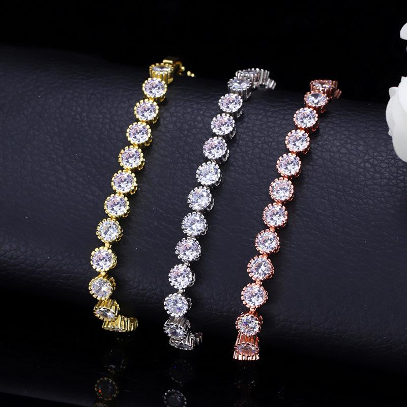 Romantic Diamond Crown Bracelet, Sweet Zircon Jewelry