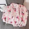 Chinese Style Ink Print Vintage Pajamas Set for Women Nightwear Autumn Casual All-match Women's Pajamas Sleepwear