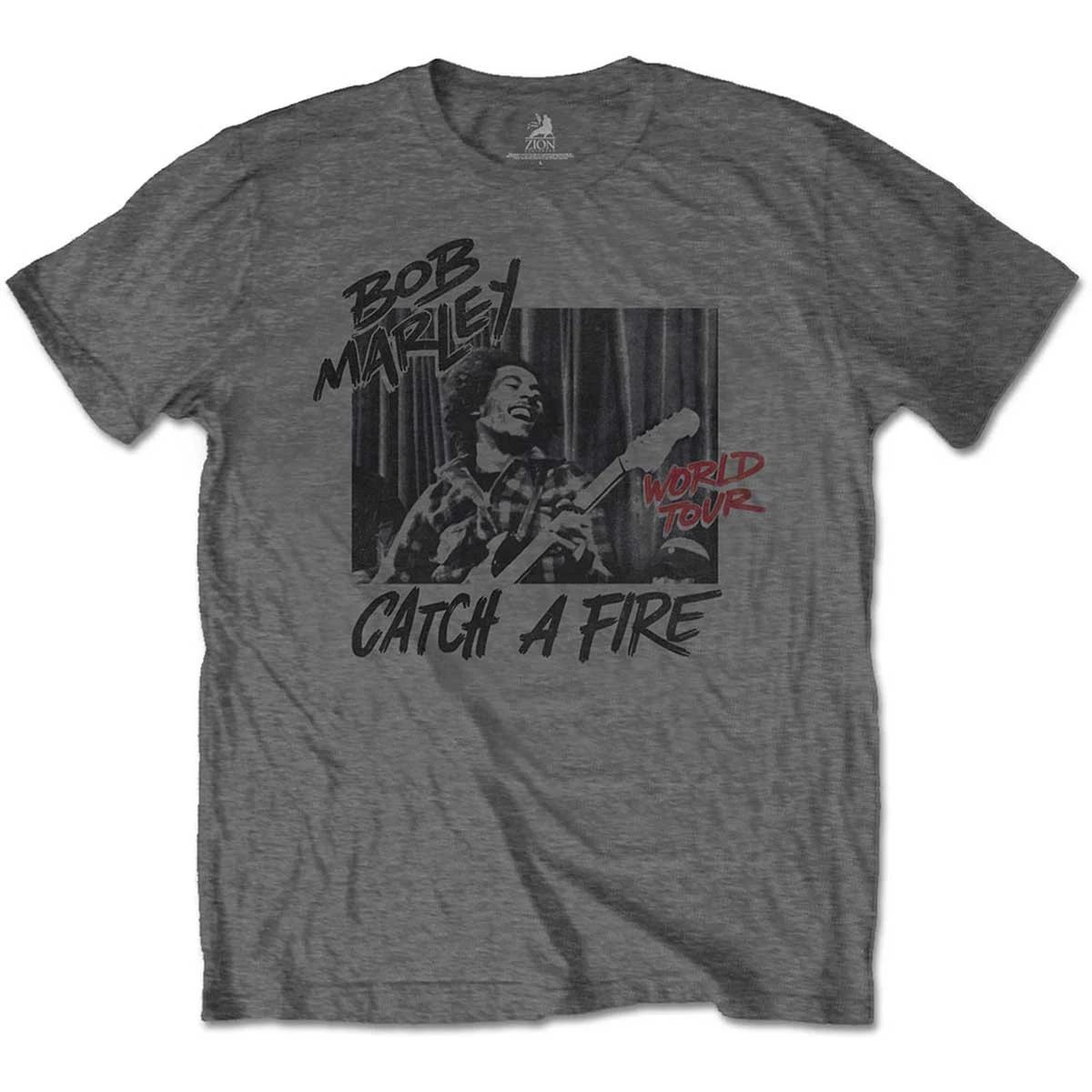 Bob Marley Catch A Fire Tour Official Tee T-Shirt Mens Unisex S