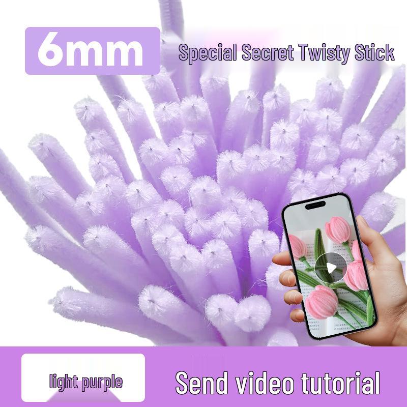 DIY Twisty Stick Bouquet Kit: Complete Chenille Stem Set for Children's Weaving