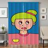 Window Kitchen Curtains for Living Room 2 Pieces Blackout Curtains Door Curtain Homemade Girl Bedroom Decoration Partition Shade