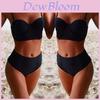 Bikini Monokini Set Costumi da Bagno Vintage a Vita Alta per Donne con Eleganza Senza Tempo