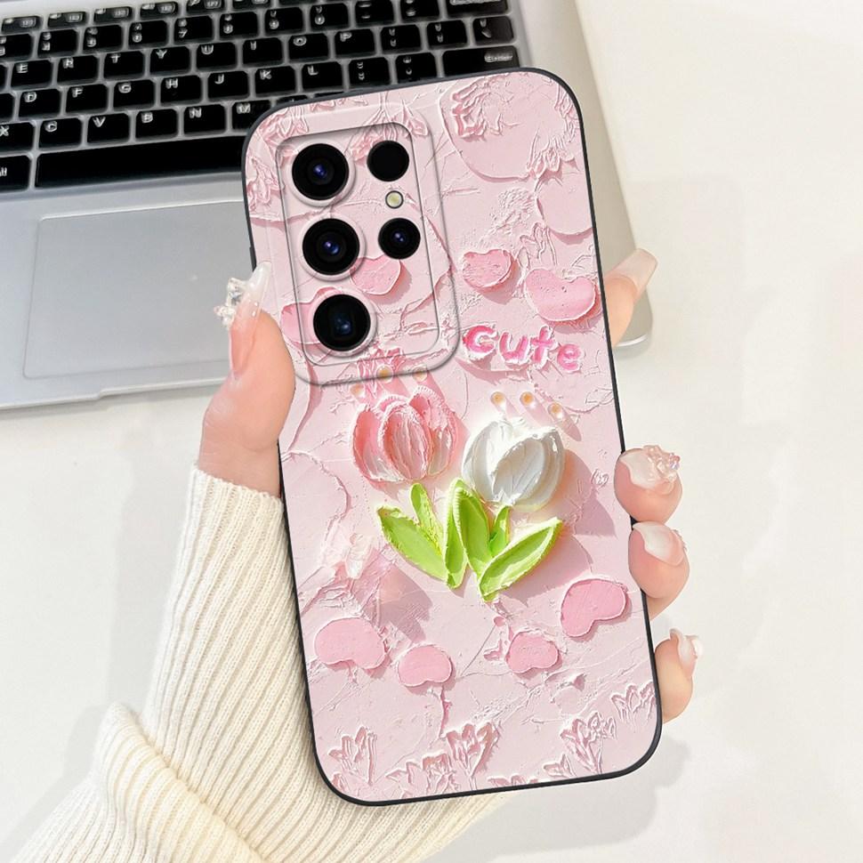 For Samsung Galaxy S24 Ultra Case Beautiful Cartoon Cover S24Ultra S928B S928U Soft TPU Phone Case For Samsung S24 Ultra Shell