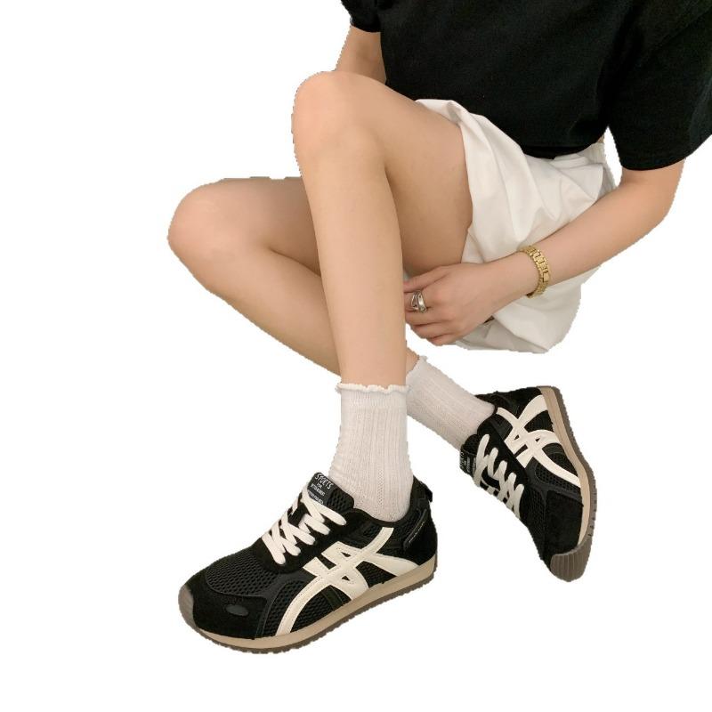 Round Head Thick Bottom Breathable Mesh Women's Autumn New Lightweight and Versatile Casual Sports Shoes