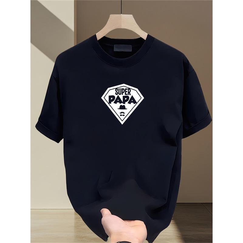T-shirt Estiva Pesante da Uomo a Maniche Corte con Stampe Trendy, Versatile Stile Coreano e Giapponese