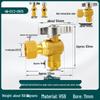 All-Copper Valve Manifold: Three-Way Union, Male/Female Thread Ball Valve for Underfloor Heating and Wall-Hung Boilers