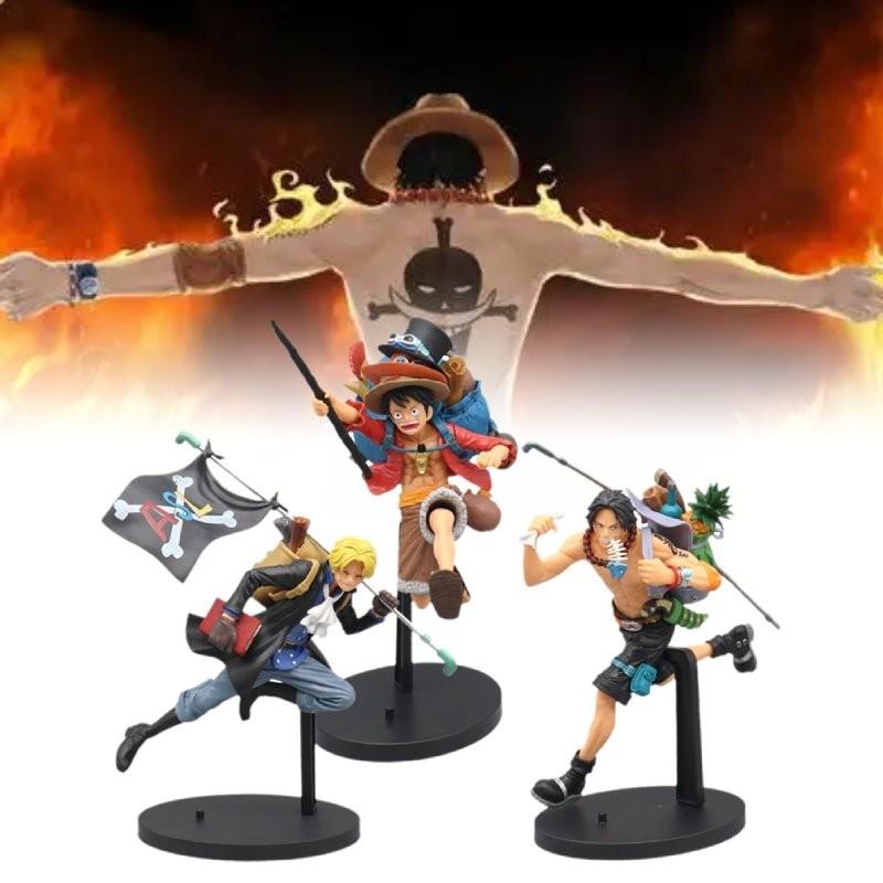 High Quality Pvc Anime Figure Set Featuring Luffy Ace And Sabo Collectible Models