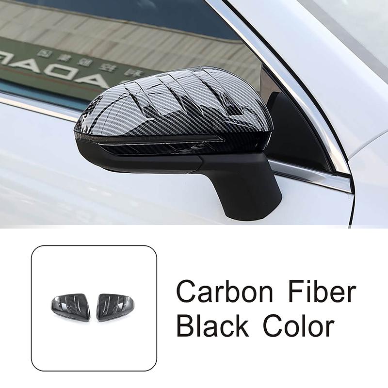 Car Styling Rearview Mirror Decoration Cover Trim For BYD Qin PLUS Carbon Fiber Color Exterior Accessories