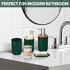 Bathroom Accessories Set - with Trash Can Toothbrush Holder Soap Dispenser Soap and Lotion Set Tumbler Cup