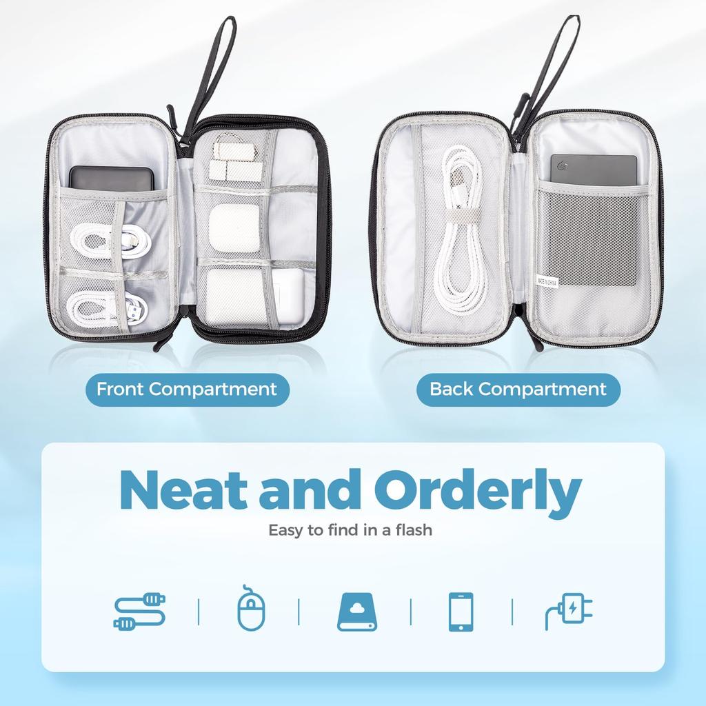 ProCase Gadget Large Charger and Cable Gadget PC Peripheral Accessory Cosmetic Organization HDD and Mobile Accessory Storage for Overseas Travel and