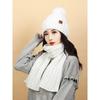 Women's Winter Knitted Beanie with Scarf