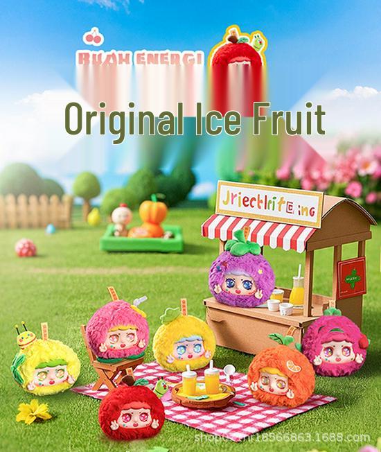 Cross-border Plush Toy Figurines: Throw Pillow & Cloth Doll Gift Set with Cute Fruit Design Blind Boxes