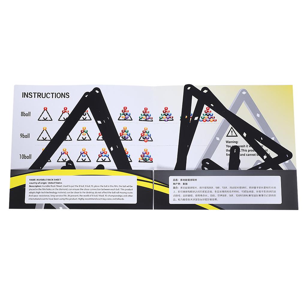 ZK30 6Pcs/Set Billiard Rack Black Triangle Ball Holder Positioning Billiard Table Pool Cue Accessory