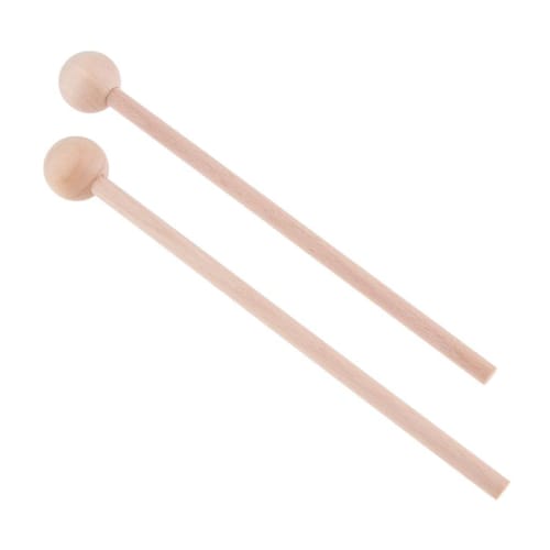 Homyl 1 Pair of Wood Mallet Percussion Sticks, Wooden Mallet Percussion Sticks, Musical Toys, Wooden Head Drumsticks for Tabletop Xylophones, Energy C