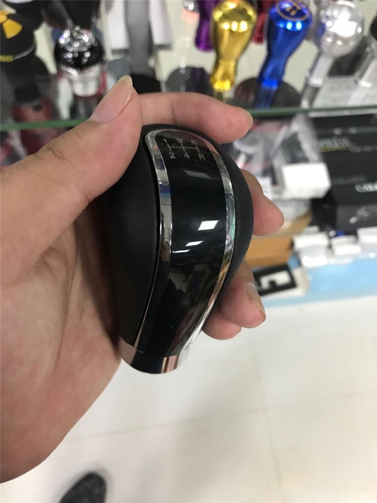 5 Speed PU Leather Manual Car Auto Gear Shift Knob Shifter Stick Universal Lever