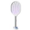 Rechargeable Electric Mosquito Swatter & Lamp with Wall-Mounted Charger and Automatic Luring Repellent.