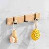 3/4/5 Hooks Door Back Hook Rack Creative Towel Rack Removable Sundries Storage Holder  Household