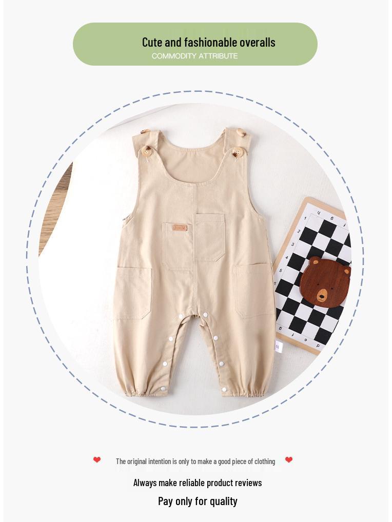 Set salopetă bebeluș stil coreean: Primăvară/Toamnă pentru Băieți și Fete