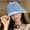 Sweet Lace Bow Bucket Hat for Women Girls Cotton Bowknot Star Fisherman Cap Korean Y2K Basin Hat Outdoor Travel Holiday Sun Hats