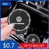 2025 Hot For Volkswagen VW 1/2Pcs Diamond Car Coaster Water Cup Holder Pad Anti-slip Mat For Volkswagen GTI R-Line R Polo Golf T