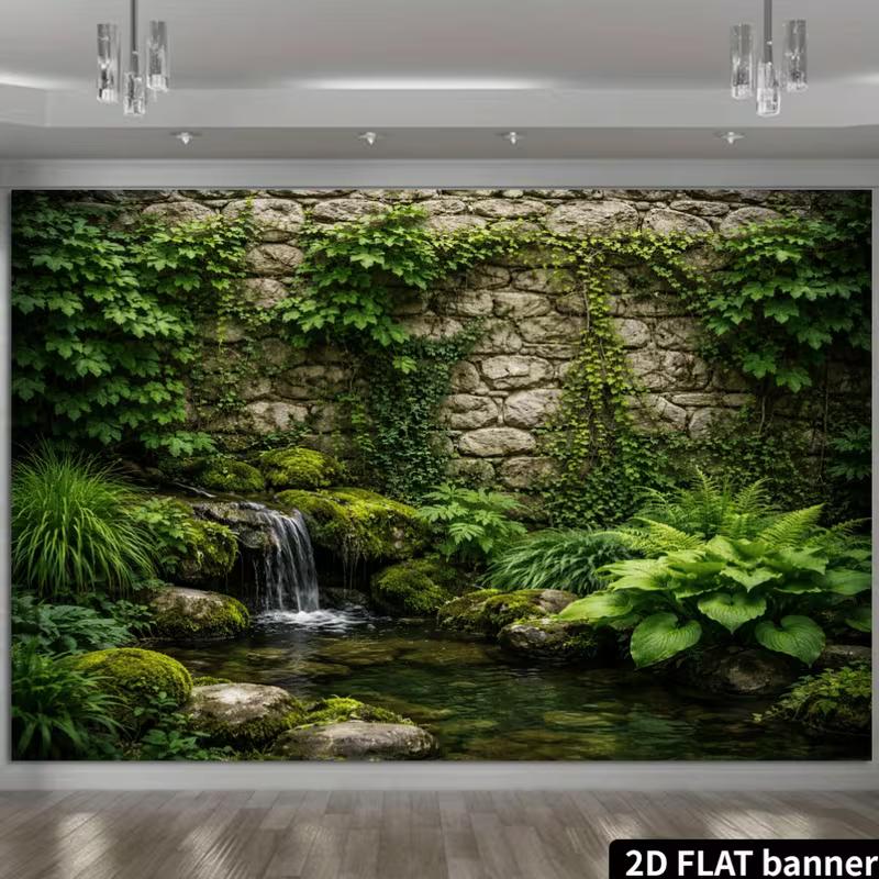 2D Rough Stone Wall Ivy Creek Garden Wall Tapestry