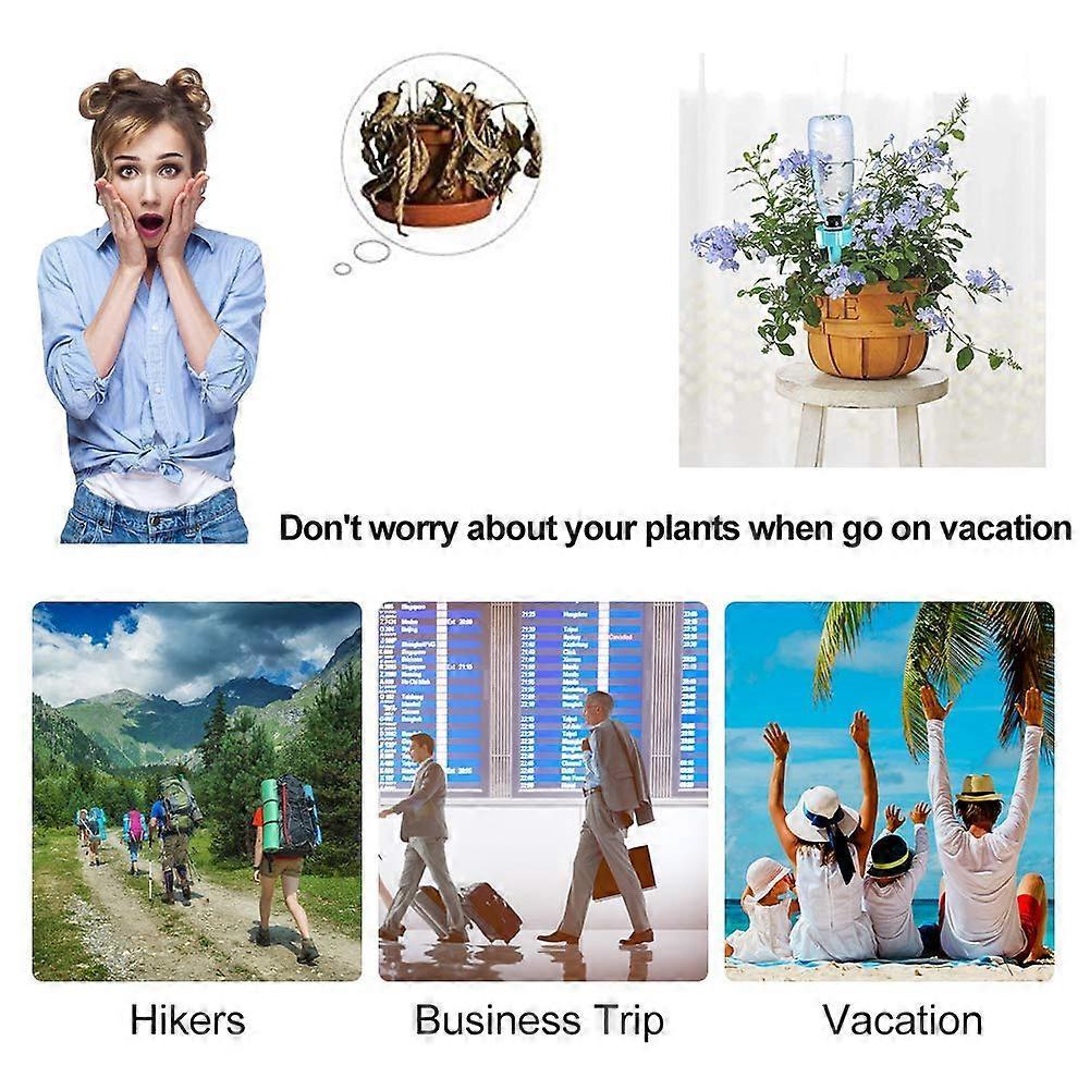 Plant Self Watering Spikes,Self Plant Waterer,Automatic Plant Waterer Constant Fow Drip Irrigation,Slow Release Random Color