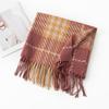 Autumn and Winter Scarf for Women Fashionable and Versatile Korean Style Plaid Warm Simple Couple Women's Scarf Student Men's Cold Proof Shawl