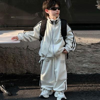 Autumn Spring Baby Boys Children Suits Sportwear Kids Casual Outdoor Jacket Top Coat+Loose Pants 2Pc Set Clothing