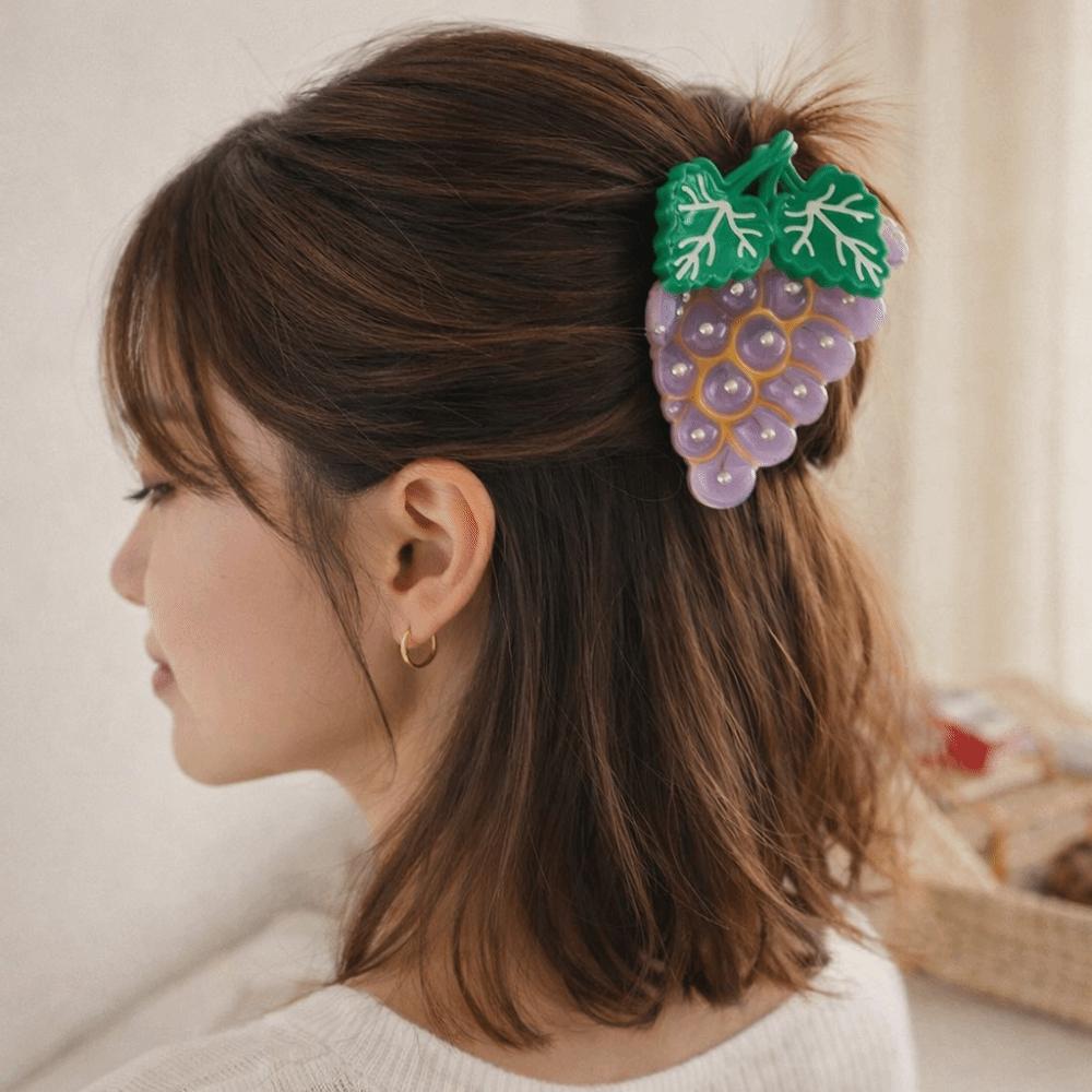 Sweet Vegetable Hair Clip Cute Acetic Acid Claw Clip Creative Fruit Shark Clip Daily