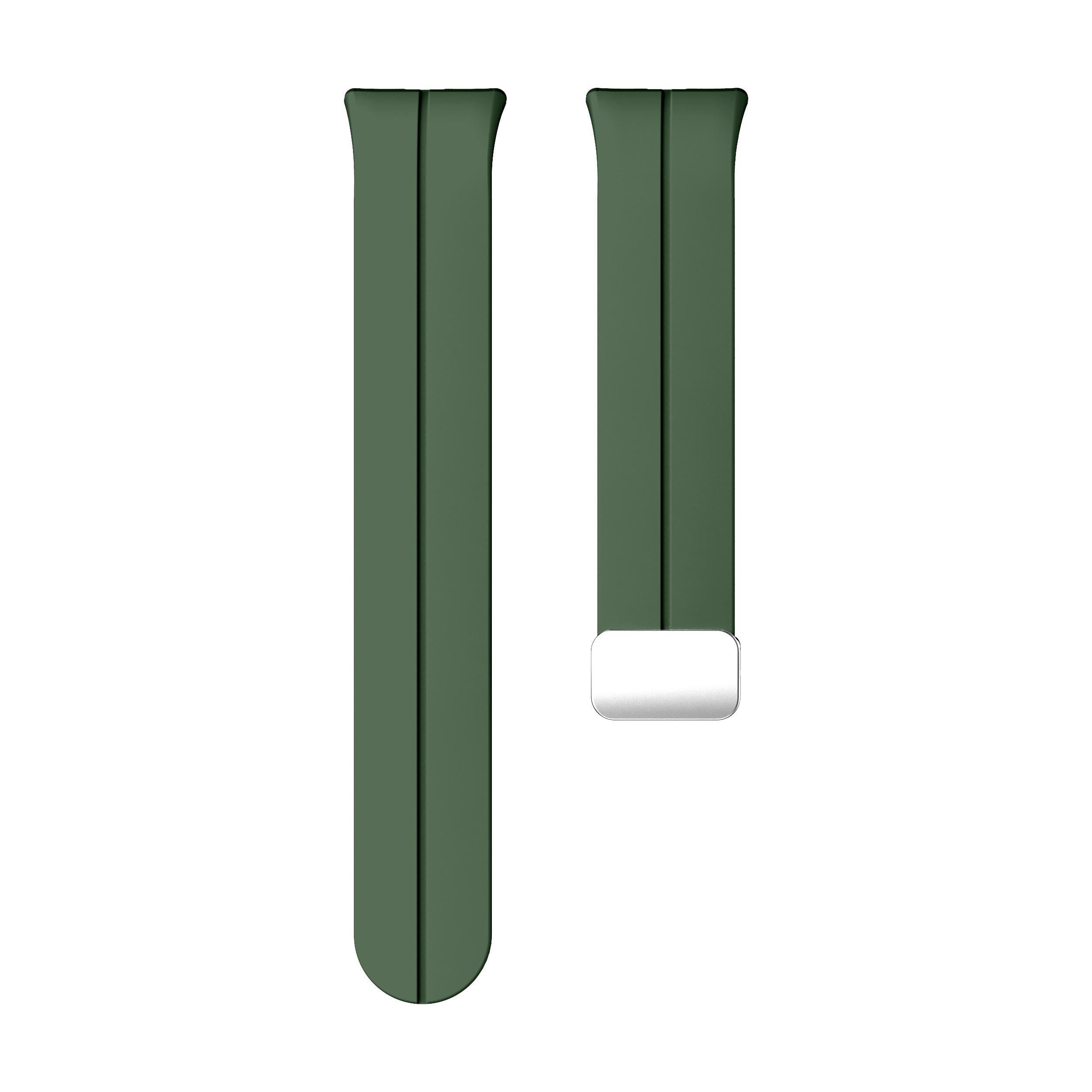 

Подходит для Huawei Watch Fit3/Fit4 Силиконовый ремешок Магнитная складная застежка Минималистичный дизайн с вертикальными канавками Спортивный ремешок для часов FOR HUAWEI FIT4 PRO армия зеленый