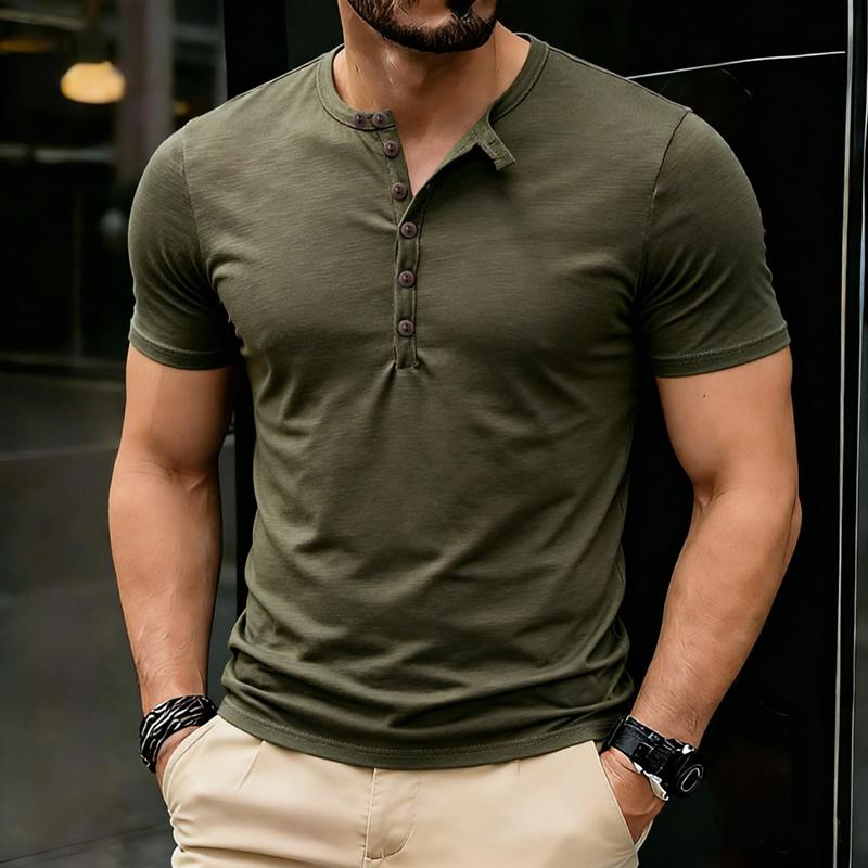 Men's T-shirts and Tank Tops Summer Casual Short Sleeve Solid Color Button Designer Golf Wear Man Basic Camisetas De Hombre