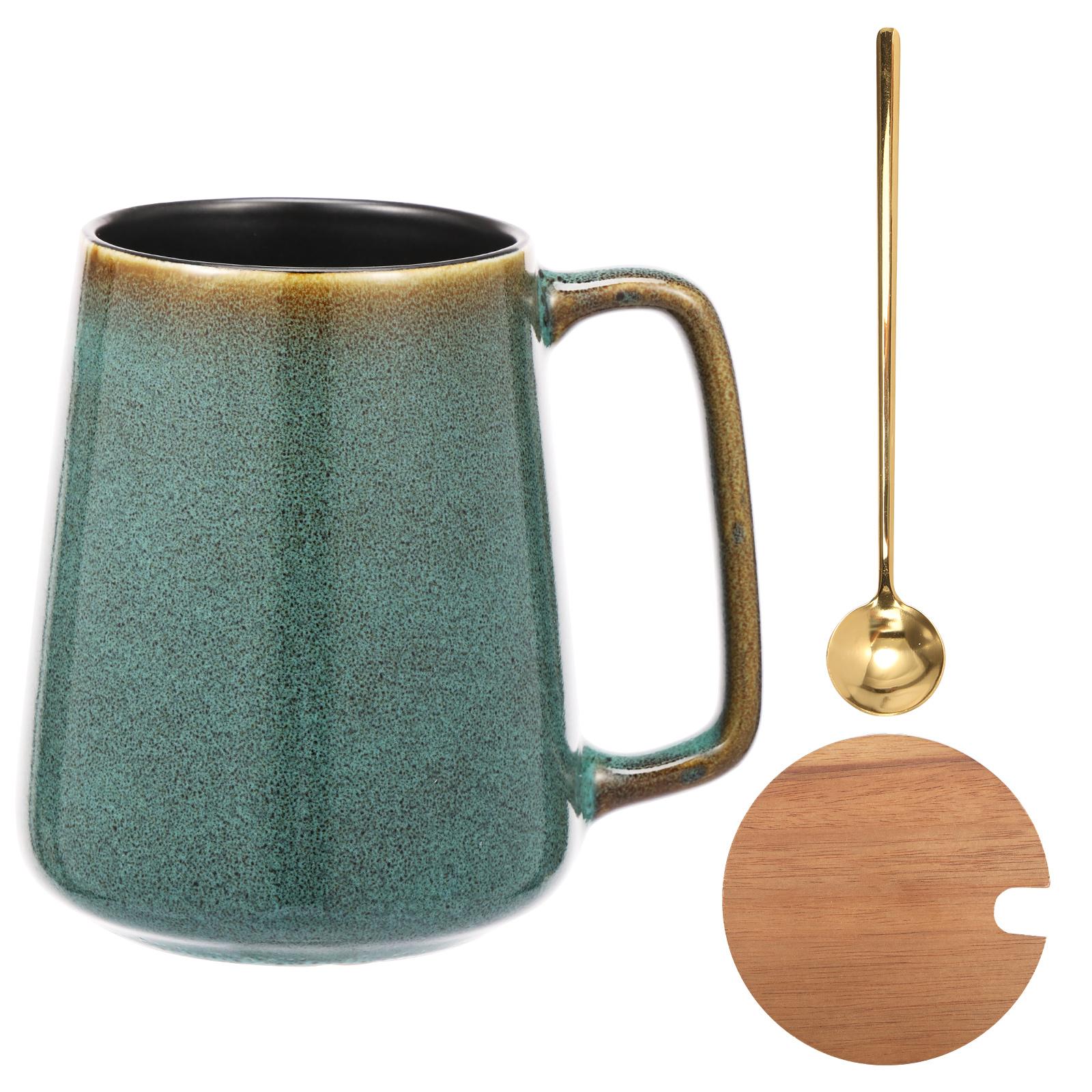 

Ceramics Coffee Mugs, 24 OZ/700ml Large Capacity Mug with Handle for Office and Home Cappuccino, Latte Extra Big Tea Cup зелёный