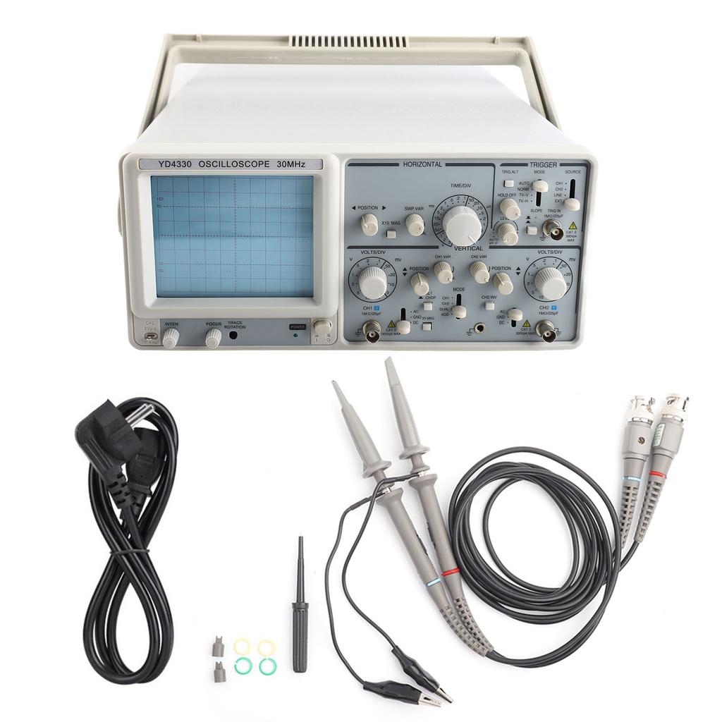 YD4330 30MHz Double Channels High Sensitivity Digital Double Trace Analog Oscilloscope