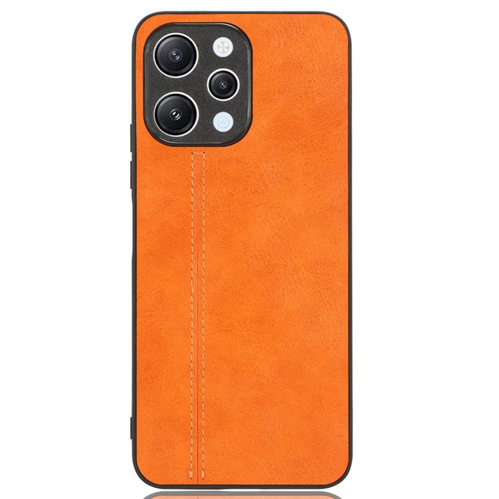 Phone Cover for Xiaomi Redmi 12 4G,Stitching Line Drop Proof PU Leather Coated PC+TPU Back Case