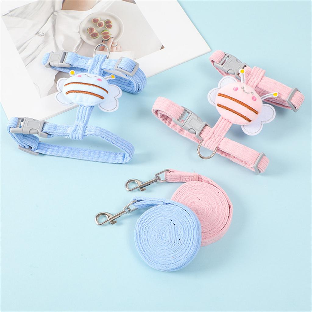 New Ultimate Top-rated Durable Comfortable Antilost Bee-Shaped Pet Harness Set for Puppy Dog Cat. Premium Soft Supplies Ensure P