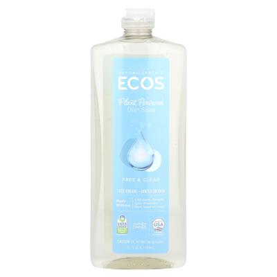 Ecos®, Vegetable Dish Soap, Unscented & Clear, 739 Ml (25 Fl Oz)