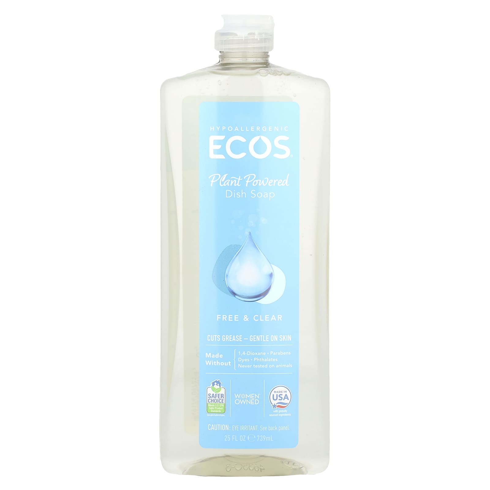

Ecos®, Средство для мытья овощей, Без запаха и прозрачное, 739 мл (25 жидких унций)