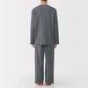 MUJI Smooth Knit Long Sleeve Loungewear Set Charcoal Size L Men's (FB0ZJA5A), Gray,