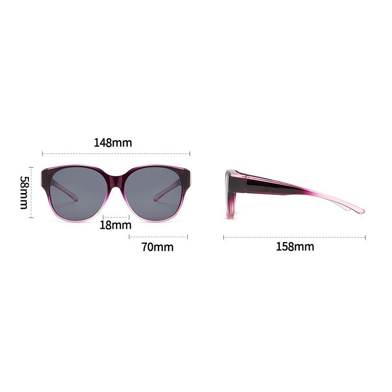 Fashion Large Frame Sunglasses Cover Over Myopia Prescription Glasses Portable Men Women Vintage Fishing Driving Eyewear