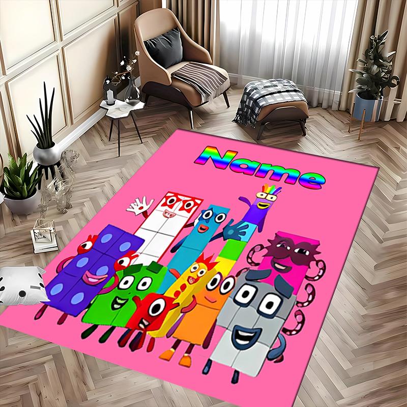 Benutzerdefinierter Personalisierung Numberblocks Teppich - Perfekt für Küche, Bad, Waschküche Dekor Große Größe Verfügbar, Geschenk Alle Jahreszeiten