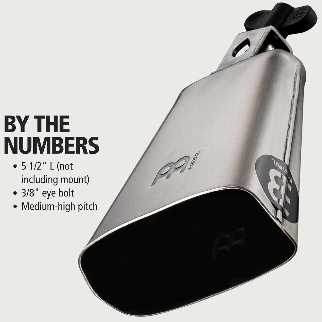 MEINL Percussion Hand Brushed Steel Cowbell 5 STB55 1/2" []