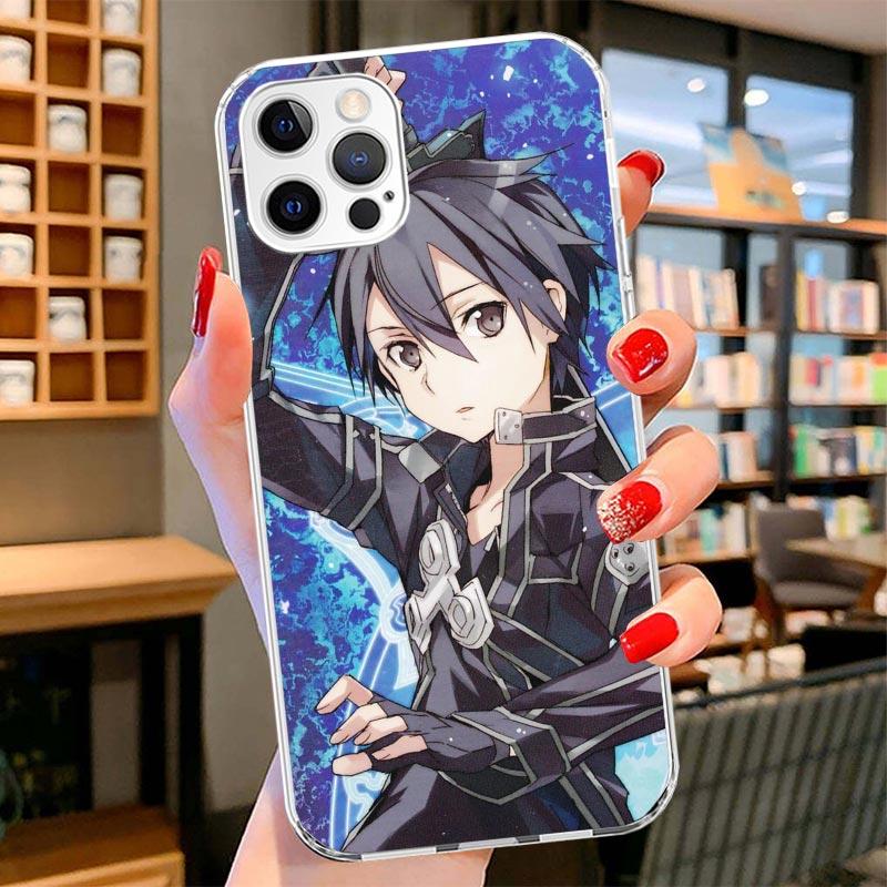 Sword Art Online Anime Cover Phone Case For iPhone 16 17 Air 15 14 Pro Max 16E Phone Case 13 Mini 12 11 7 SE 8 Print Pattern Fit