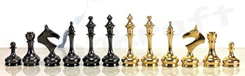StonKraft Brass Chess Piece/Coin Pawn Man (Gold, 3.75 inches, Newest)