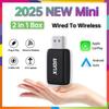New Wireless CarPlay Android Auto Adapter 2in1 Smart Mini Box USB Plug&Play Bluetooth WiFi Fast Connect Universal Carplay Box