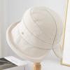Curled dome basin hat women spring and autumn new foldable simple and versatile after opening the fork to show the small bucket hat