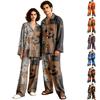 Adult Halloween Pajama Set Long Sleeve Long Pants Casual Loose Fit Sleepwear for Women and Men